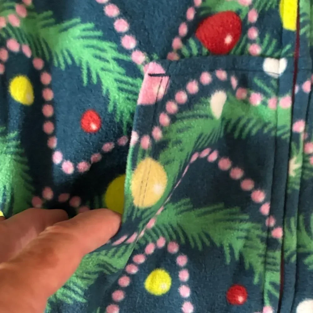 NWT Cat & Jack Colorful Christmas Tree one Piece Pajama Size 6/7